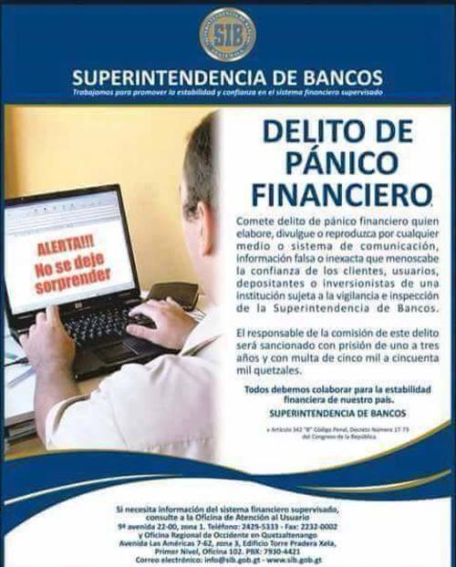 ¿Qué Es El Delito De Pánico Financiero? | Soy502