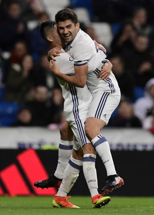 Enzo Zidane tardó 18 minutos en meter su primer gol para el Real Madrid. (Foto: AFP)