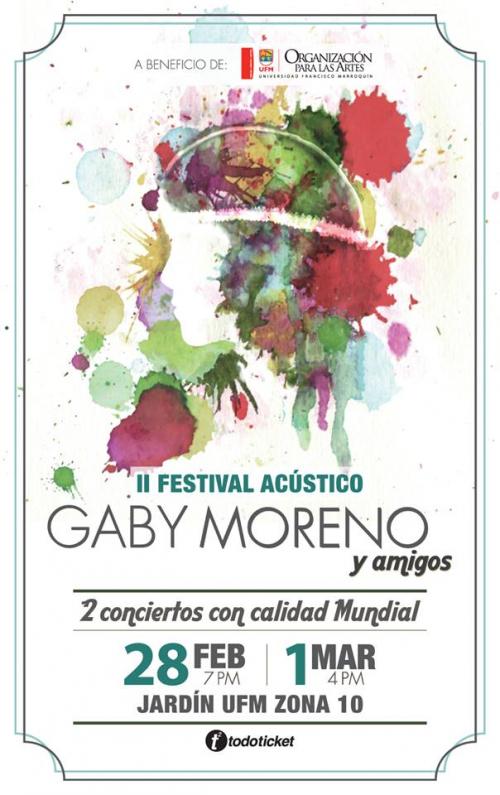 Gaby Moreno publicó en sus redes sociales que regresa a "Guate con el 2do Festival Acústico".