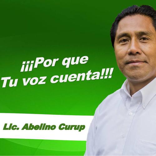 Abelino Curup se  promueve en redes sociales con el logotipo de la UNE. (Foto: Facebook) 