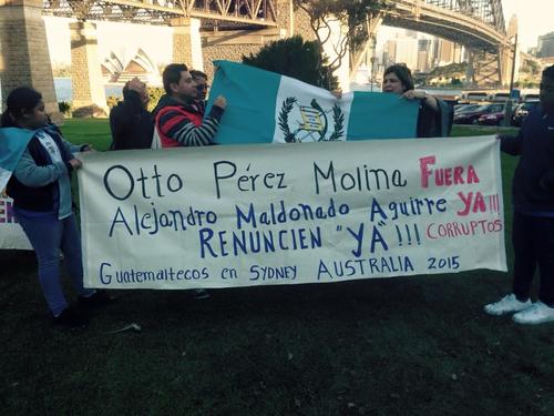 Los guatemaltecos en Australia no pierden el interés sobre los hechos que afectan a su tierra natal. (Foto: Facebook)
