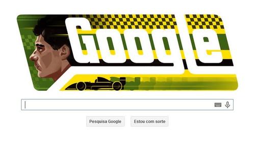 El pasado 21 de marzo, Google, le dedicó su doodle al piloto brasileño que ese día hubiese cumplido 54 años. (Foto: Google)