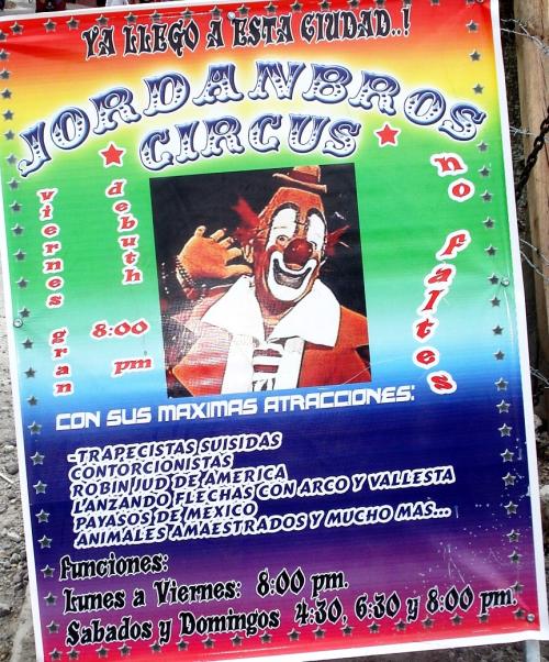 Este es un cartel del circo. (Foto: cortesía/Paz Animal Guatemala)