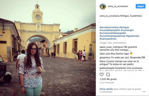 La ucraniana se volvió famosa en Guatemala. (Foto: Captura Instagram/anna_la_ucraniana)