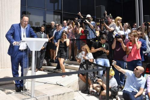 Cristiano Ronaldo ofrecería una conferencia de prensa al salir del juzgado, sin embargo no asistió. (Foto: AFP)