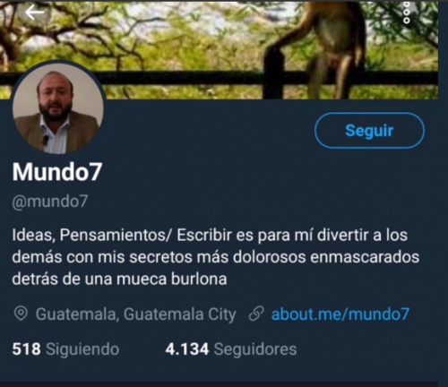 Esta fue la foto de perfil que utilizó Mundo7. (Foto: Captura Twitter)