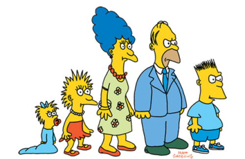 Los Simpson al inicio de la serie. (Foto: Gizmodo) 