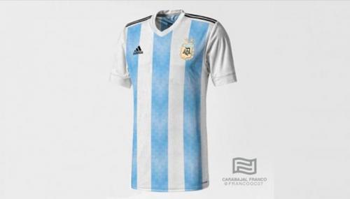 Así luciría la camiseta titular de Argentina en el Mundial de Rusia 2018. (Foto: TyC Sports)