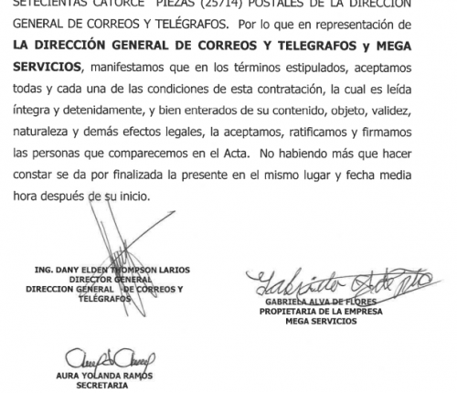 Firmas del contrato. (Foto: Soy502)