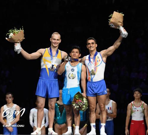 El atleta guatemalteco se impuso al poderío de los gimnastas europeos. (Foto: Fédération Française de Gymnastique)
