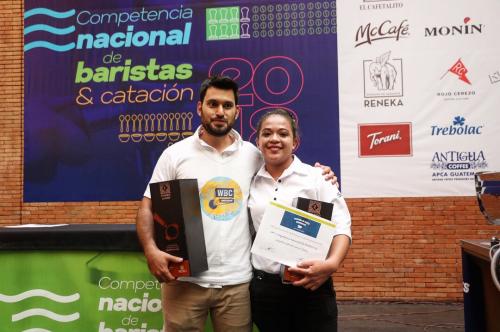 Ganadores de la categoría Barista de la Competencia nacional de Baristas y Catadores 2018. (Foto: Anacafé)