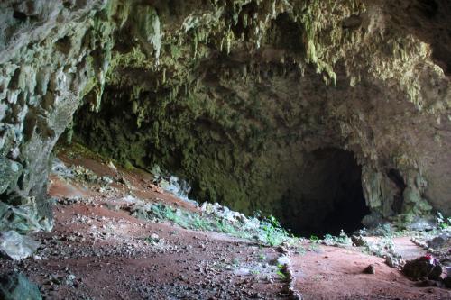 El recorrido en la cueva de la Pintura empieza con los vestigios en las paredes de la caverna y las formaciones milenarias del agua. (Foto: Fredy Hernández/Soy502)