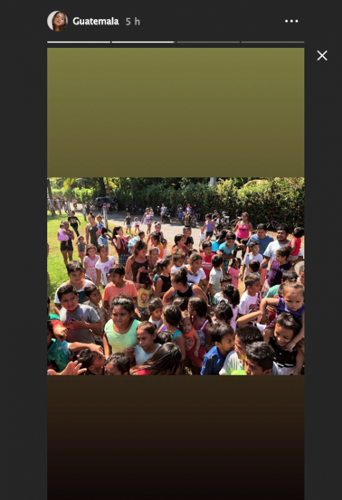 Adria contó que se encuentra en Guatemala con una historia de Instagram. (Foto: captura de pantalla) 