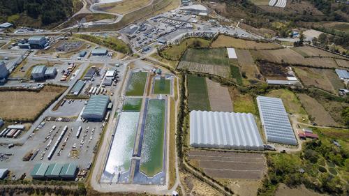 El tratamiento del agua que se realiza en la mina San Rafael está regido por el Acuerdo 236-2006 del MARN. (Foto: dron Soy502)