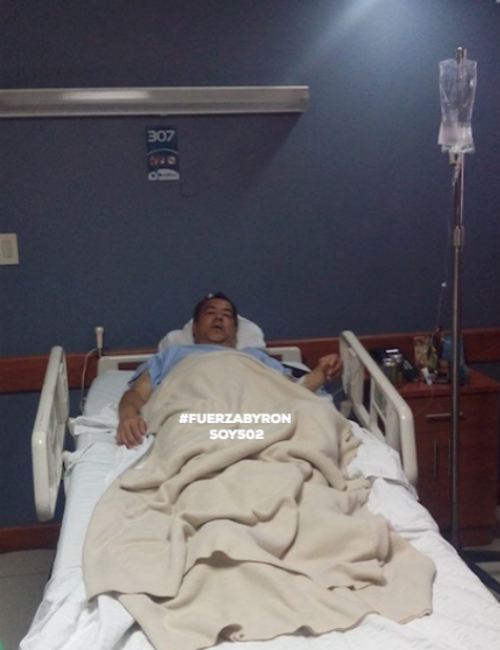 Byron Pérez se recupera de la operación de cadera a la que fue sometido. (Foto: Soy502) 