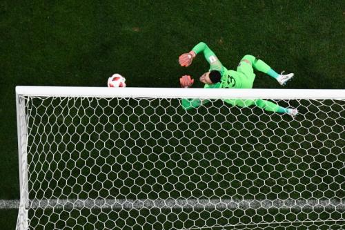 El momento justo del gol. (Foto: AFP) 