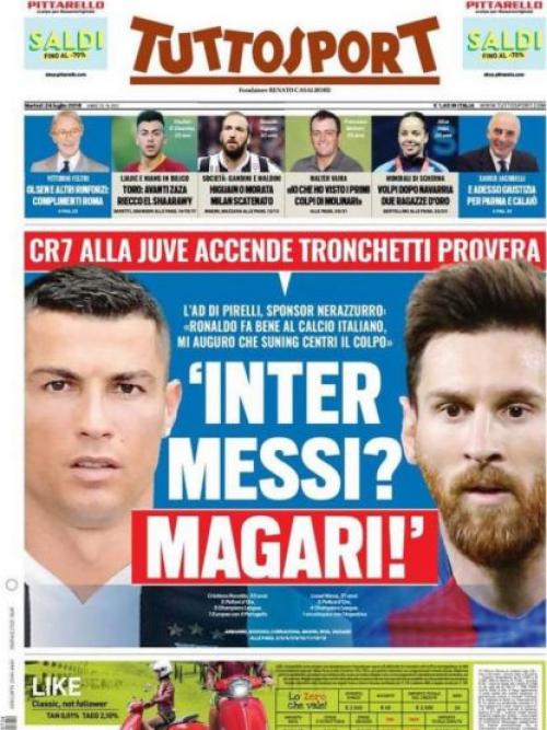 Tuttosports ubica a Messi en el Inter de Milán foto 