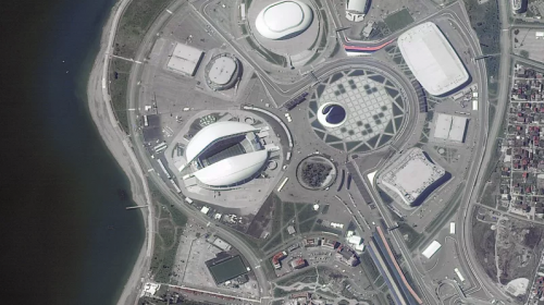 El Estadio Olímpico de Sochi, con capacidad para 48 mil espectadores. (Foto: Roscosmos)