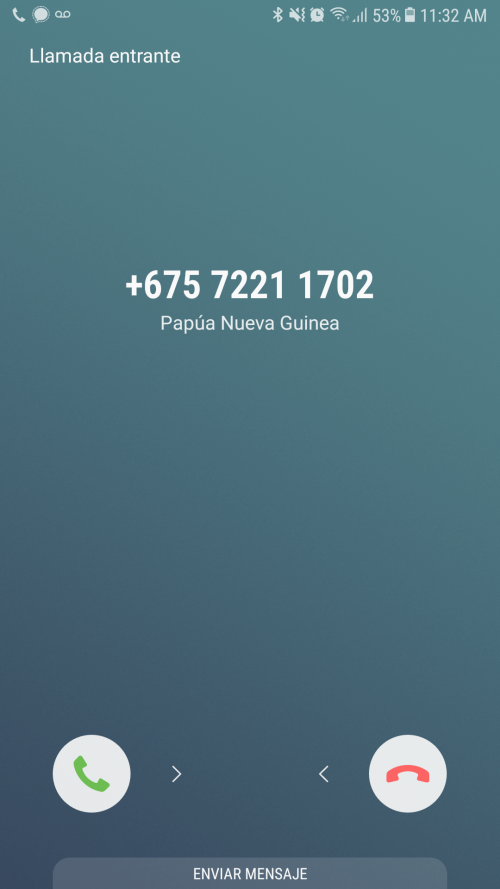 Esta es la llamada que ingresó a un teléfono en Guatemala. (Foto: captura pantalla)