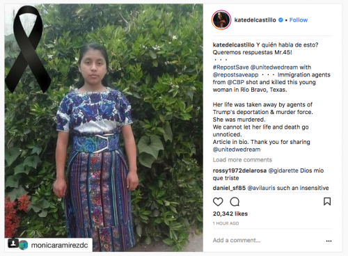 Este es el menaje que publicó la actriz mexicana Kate del Castillo en su cuenta de Instagram. (Foto: Captura de pantalla)