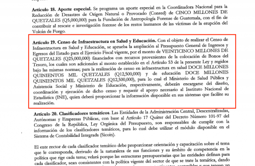 El Gobierno busca garantizarse la ampliación del presupuesto en Q25 millones. (Foto: Captura de pantalla)