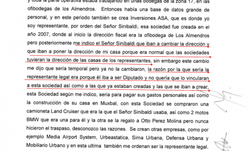 Aneliese Herrera explica por qué accedió a prestar su nombre a la estructura de sociedades de Sinibaldi.