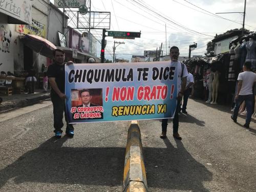 En Chiquimula también hubo rechazo a Jimmy Morales. (Foto: Acción Ciudadana)