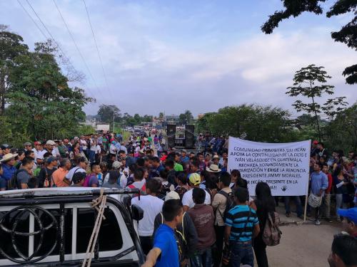 Los pobladores ya se organizaron para movilizarse contra Jimmy Morales. (Foto: captura de Facebook) 