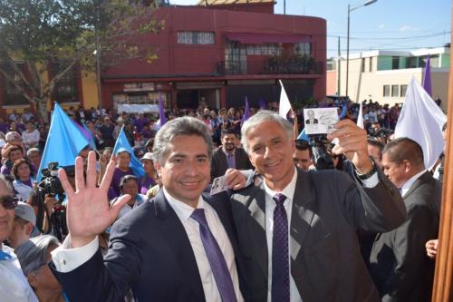 José Cabrera y Ricardo Sagastume son los candidatos del partido Todos, quienes buscan la presidencia. (Foto: Todos)