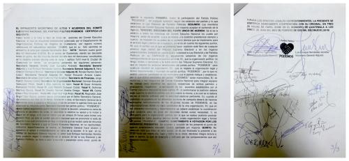 Esta es el acta donde se intentó nombrar a Nery Samayoa como Secretario General. (Foto: Soy502)