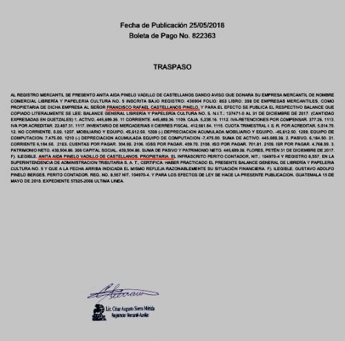 En mayo del año pasado se realizó el traspaso de propiedad entre la mamá de la candidata y su hermano. (Captura de pantalla)