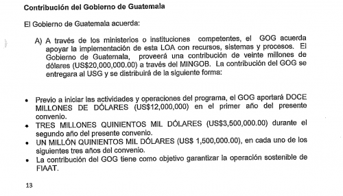 Parte de los compromisos adquiridos por Guatemala con EE.UU. (Foto: Captura de pantalla)