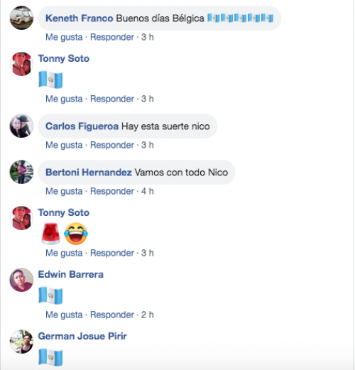 Algunos de los comentarios de guatemaltecos en el Facebook del KV Kortrijk. (Foto: Captura Facebook)