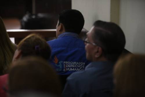 Un delegado de la Procuraduría de Derechos Humanos estuvo presente en la audiencia de primera declaración. (Foto: Wilder López/Soy502)