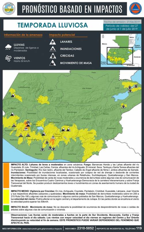 Con el documento "Pronóstico basado en riesgos", el Insivumeh y la Conred mantendrán informada a la población.