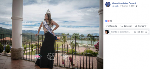 Miss Jutiapa posa en la Hacienda Santa Fe. (Foto: Facebook) 