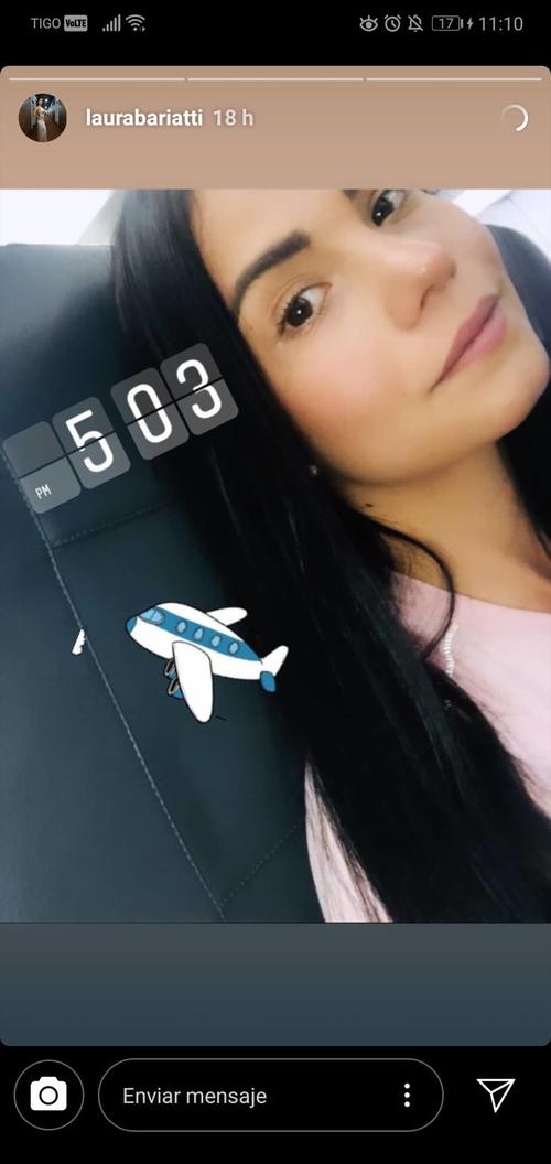 Así anunció Laura su viaje. (Foto: captura Instagram) 