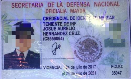 el teniente fue puesto a disposición de las autoridades para resolver su situación. 