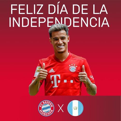 La felicitación del Bayern a Guatemala. 