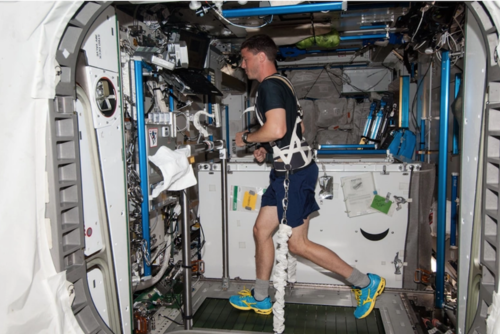 Un astronauta se ejercita durante su viaje espacial. (Foto: NASA ) 