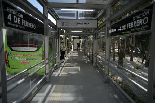 La estación 4 de Febrero se integra a la ruta de la Línea 7 del Transmetro. (Foto: Wilder López/Soy502)