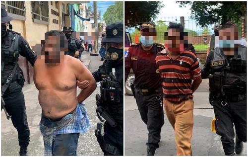 Enio Osmin Palala Contreras, de 44 años, y Gerson Osmín Palala Cabrera, de 22, padre e hijo, fueron capturados. (Foto: PNC)