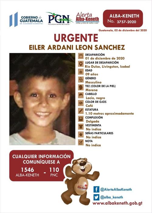 Eiler Ardani León Sánchez, Alerta Alba Keneth, Guatemala 