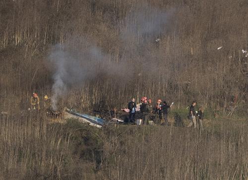 Esta es la fotografía que muestra el lugar donde se estrelló el helicóptero. (Foto: AFP)