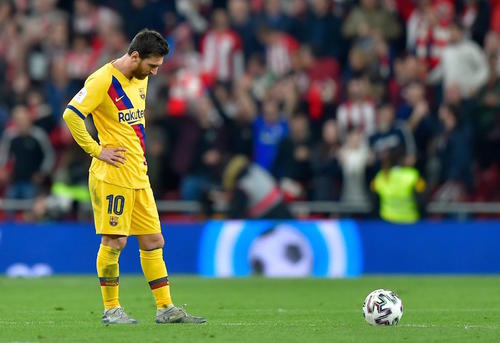Tras la eliminación, Messi no pudo esconder su desconsuelo. (Foto: AFP)