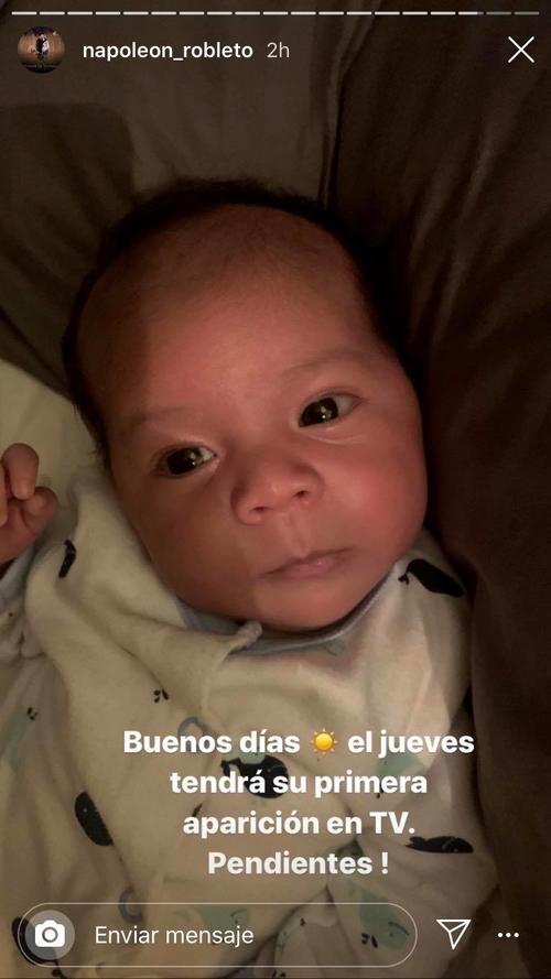 Napoleón compartió la primera imagen de su bebé (Foto: Instagram)