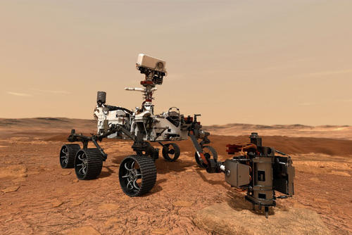Así luce el rover "Perseverance", lanzado este jueves 30 de julio hacia Marte. (Foto: AFP)