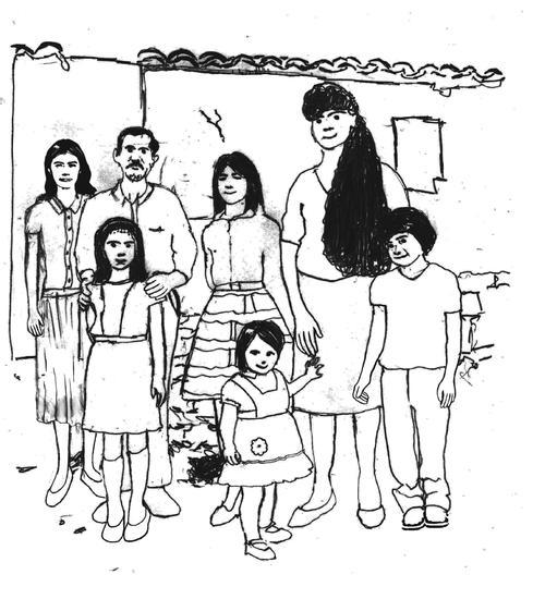 Retrato familiar de Luis Adolfo García. (Ilusatración: Luis Adolfo García)
