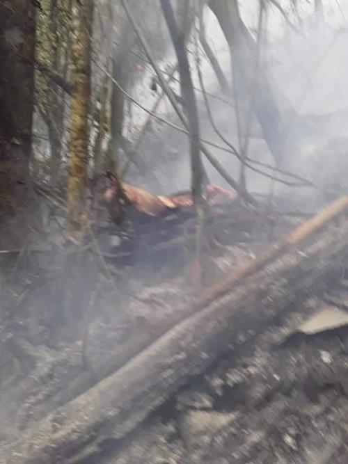 Primeras imágenes del accidente aéreo en Tajumulco, San Marcos. 