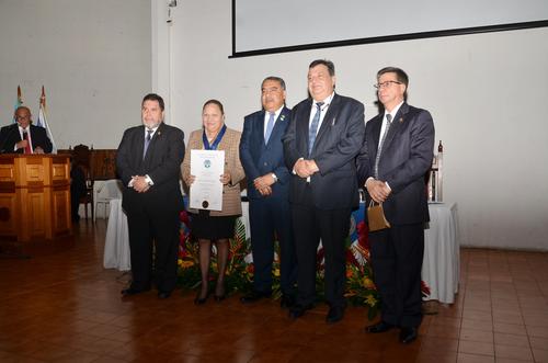 Consuelo Porras fue nombrada entre los profesores destacados de la Usac, un mes después de asumir como jefa del MP. (Foto: Facebook Usac) 